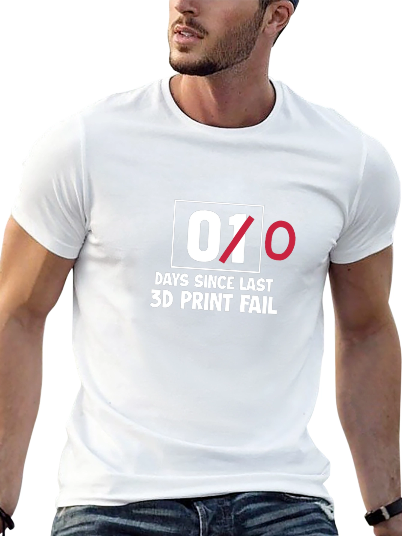 3D Print Fail T-Shirt - Black Cotton Blend