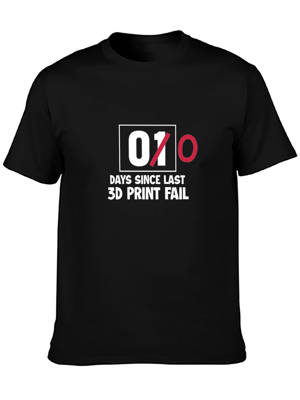 3D Print Fail T-Shirt - Black Cotton Blend