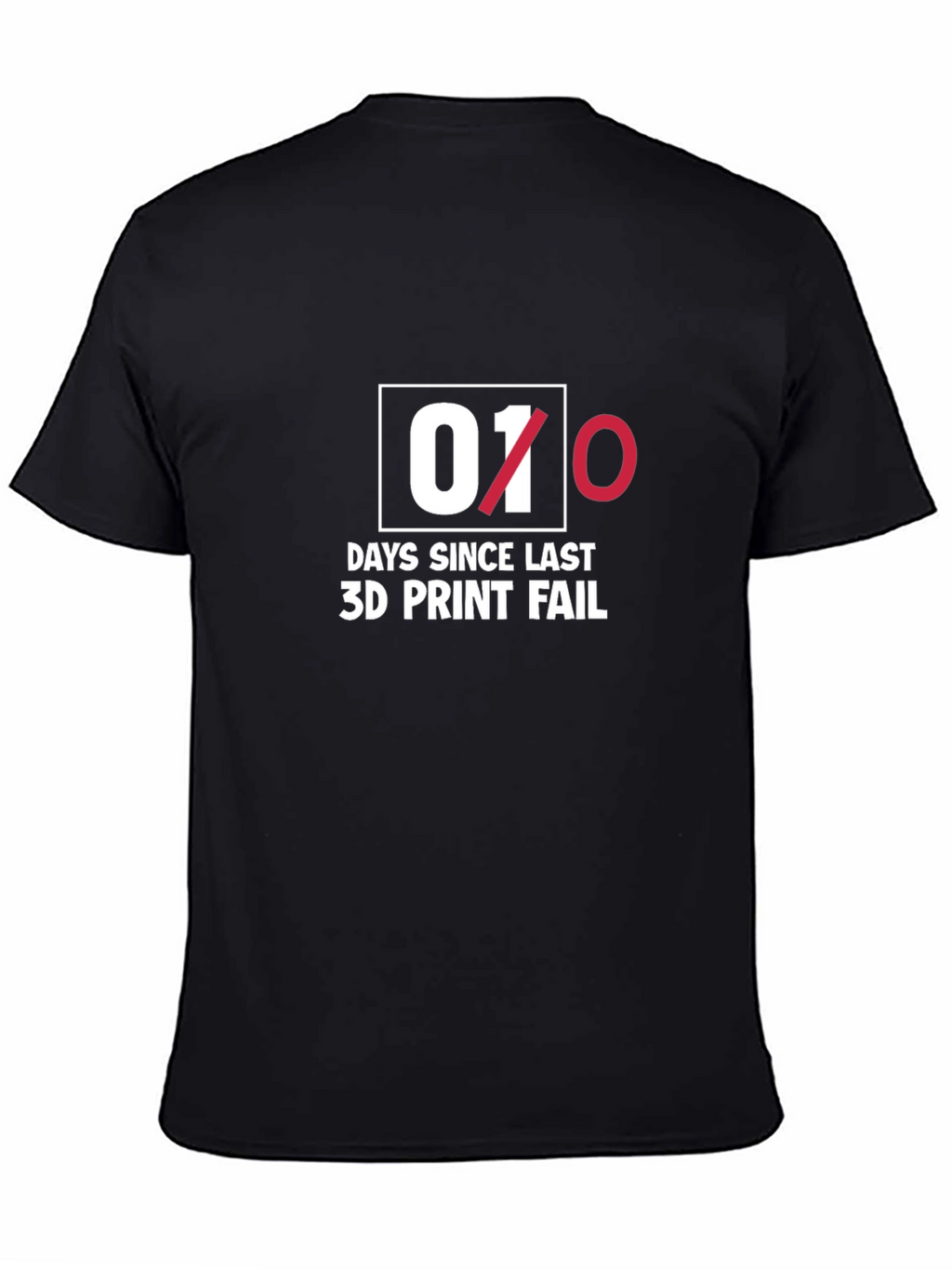 3D Print Fail T-Shirt - Black Cotton Blend