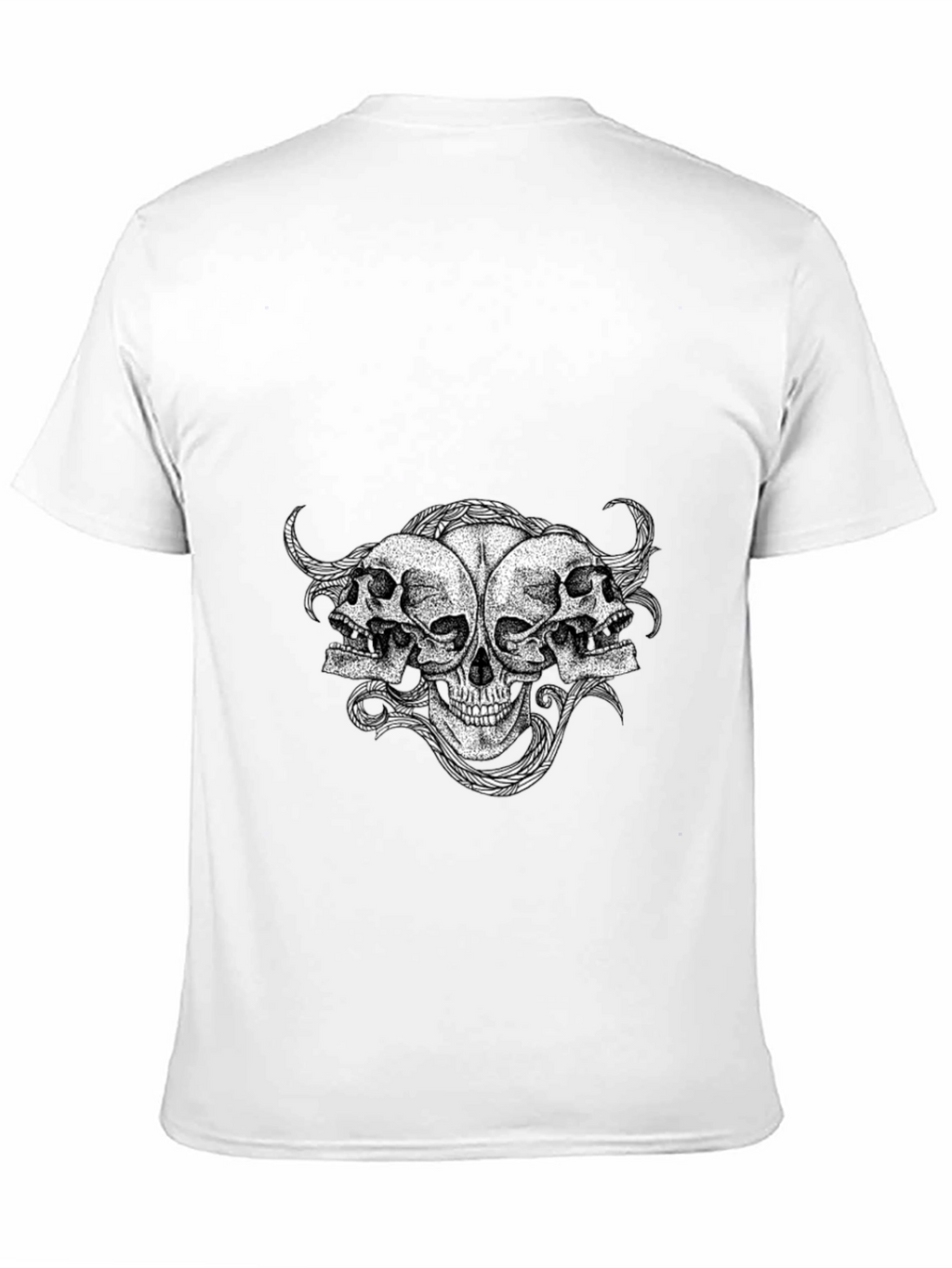 Skull Trio Graphic Tee - Mens Black T-Shirt