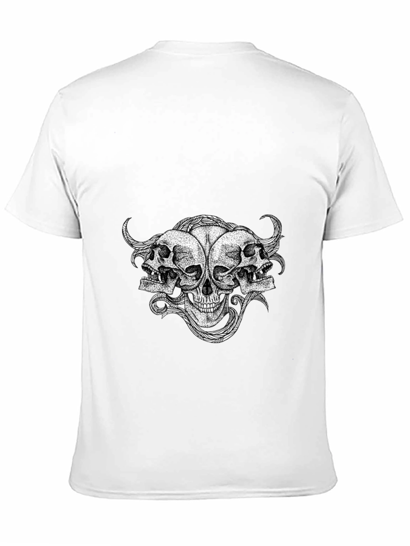 Skull Trio Graphic Tee - Mens Black T-Shirt