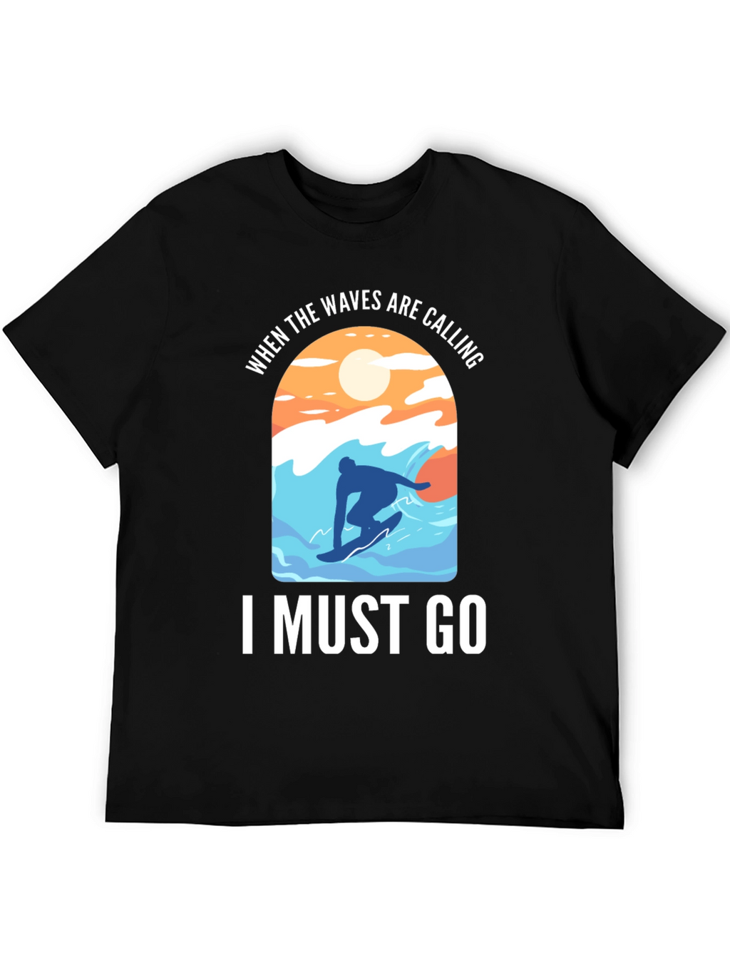 Waves Are Calling T-Shirt - Surfer Design