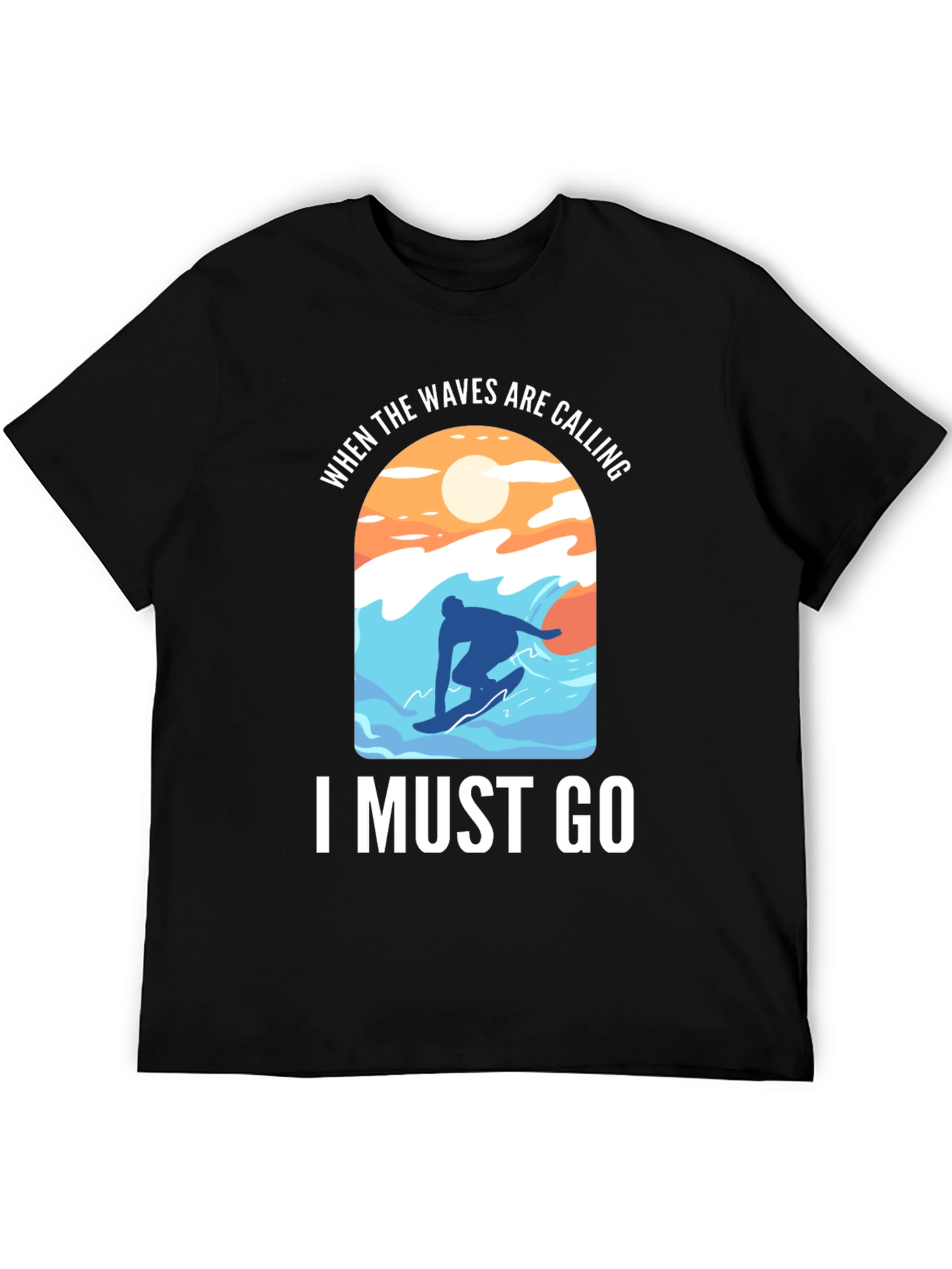 Waves Are Calling T-Shirt - Surfer Design