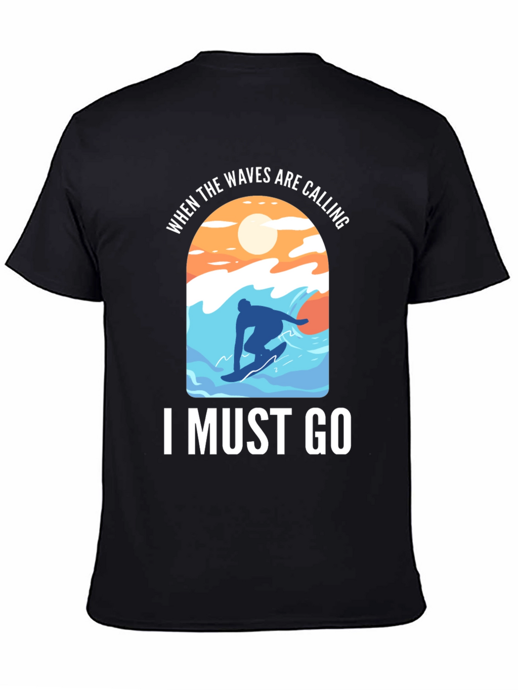 Waves Are Calling T-Shirt - Surfer Design