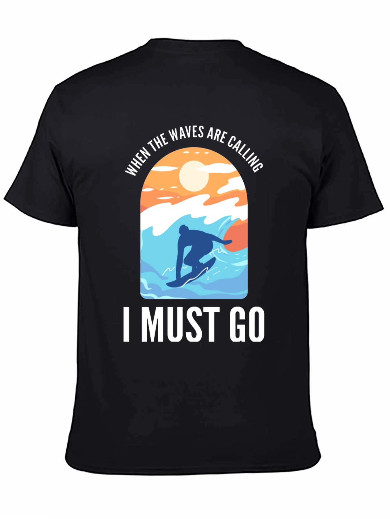 Waves Are Calling T-Shirt - Surfer Design