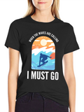 Waves Are Calling T-Shirt - Surfer Design