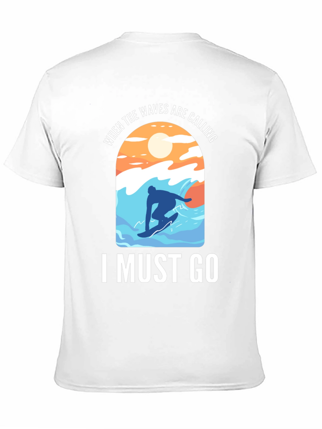 Waves Are Calling T-Shirt - Surfer Design