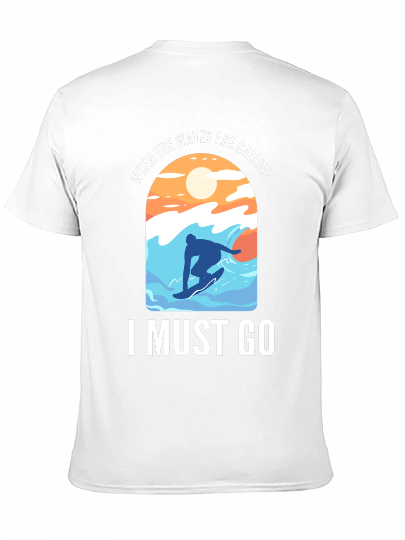 Waves Are Calling T-Shirt - Surfer Design