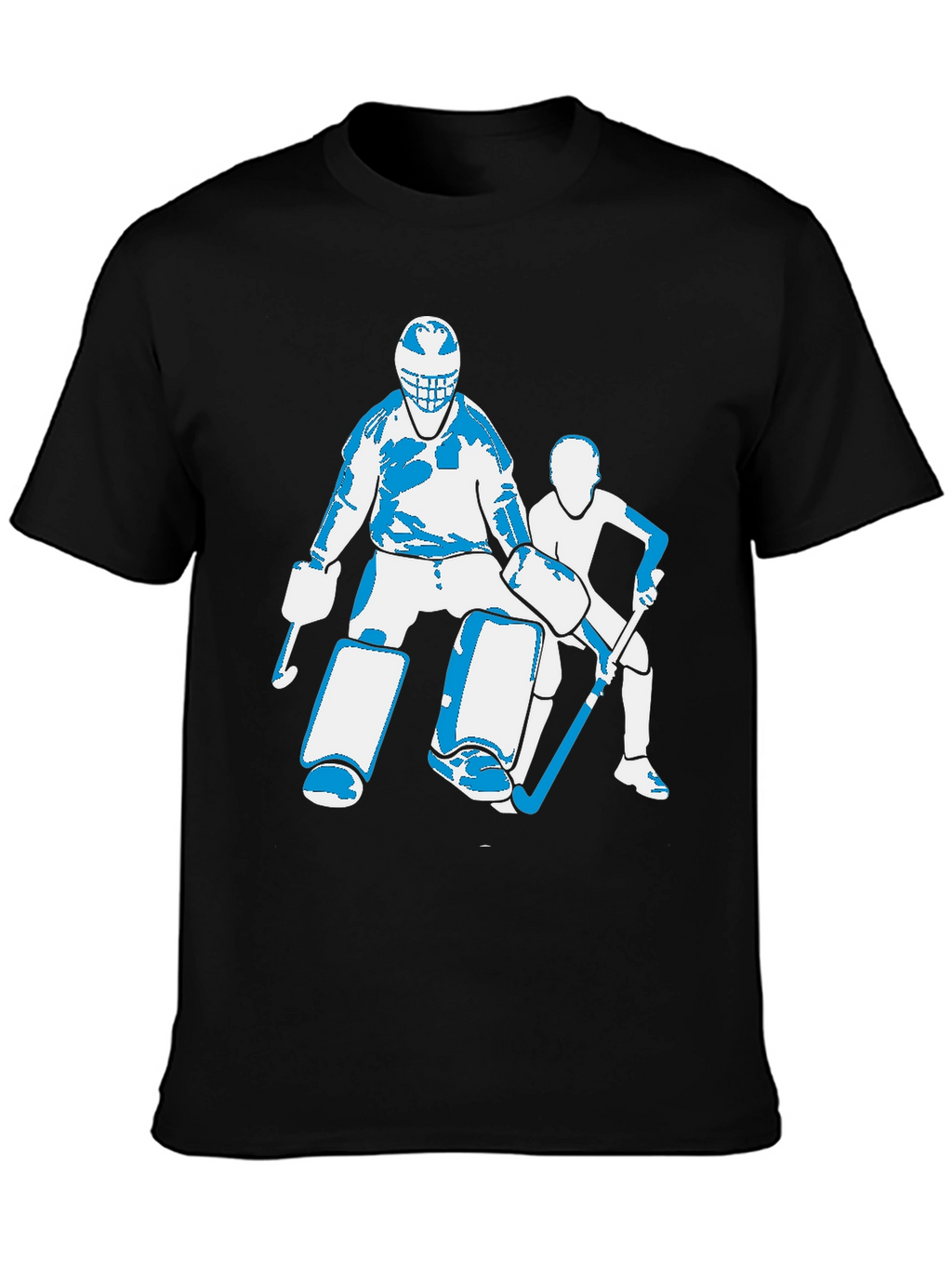 Hockey Goalie Graphic T-Shirt - Black