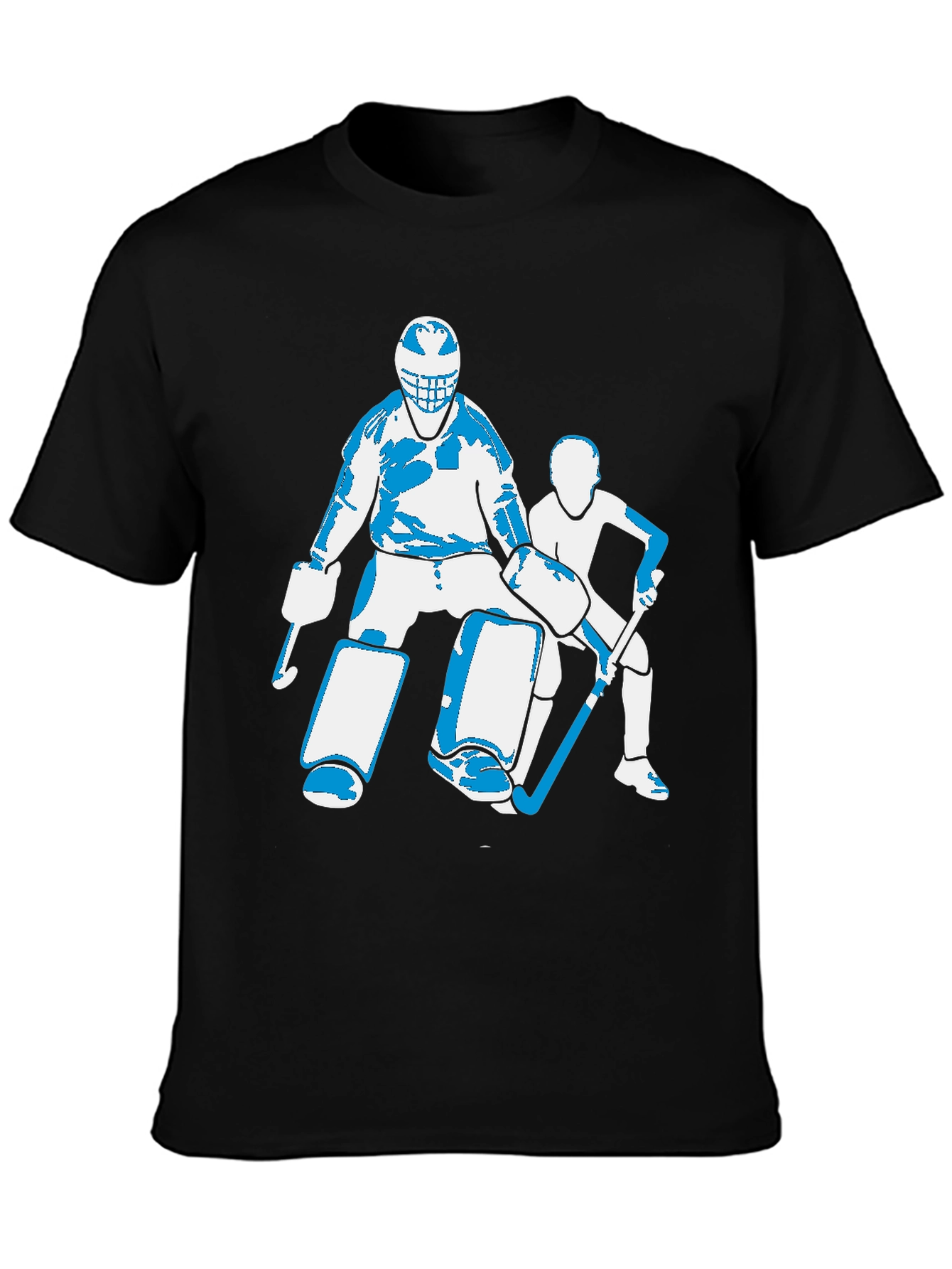 Hockey Goalie Graphic T-Shirt - Black