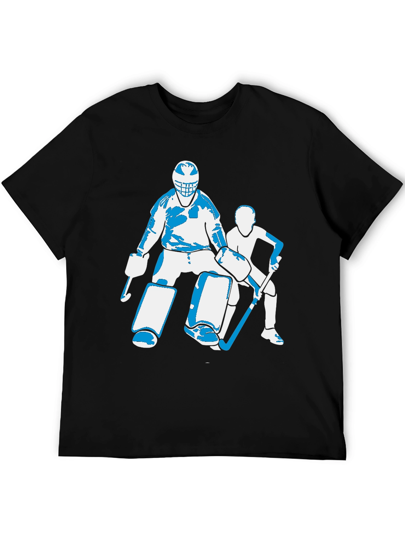 Hockey Goalie Graphic T-Shirt - Black