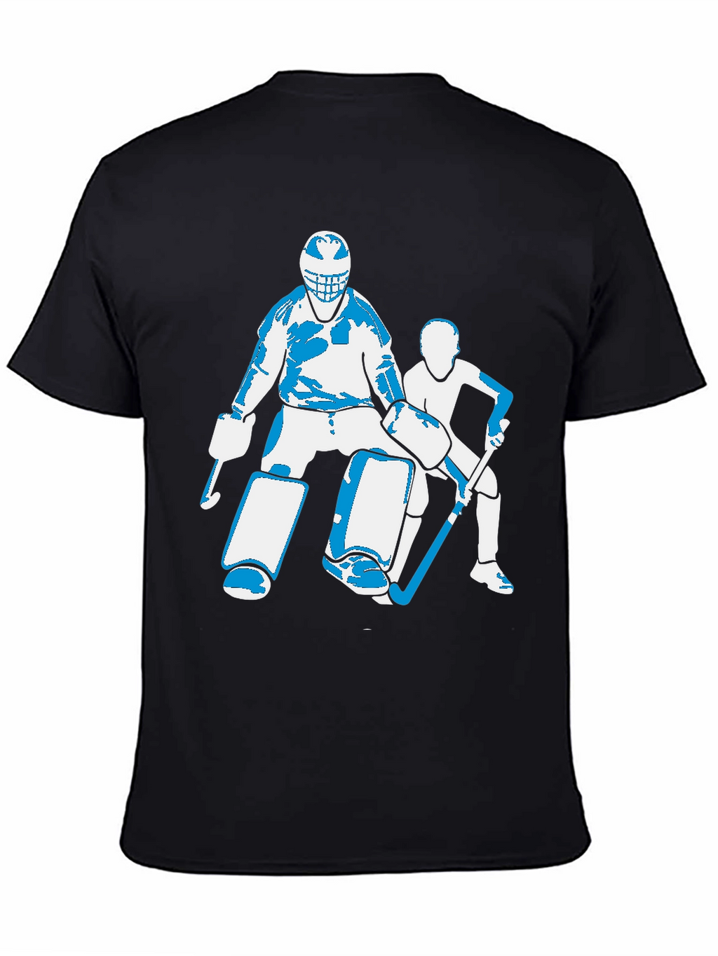 Hockey Goalie Graphic T-Shirt - Black