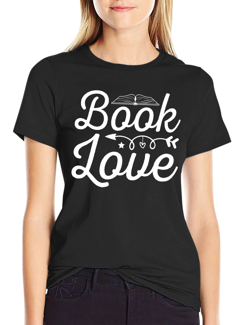 Book Love Black Graphic Tee
