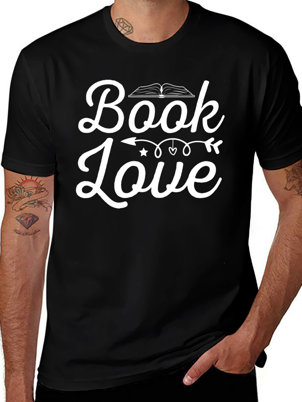 Book Love Black Graphic Tee