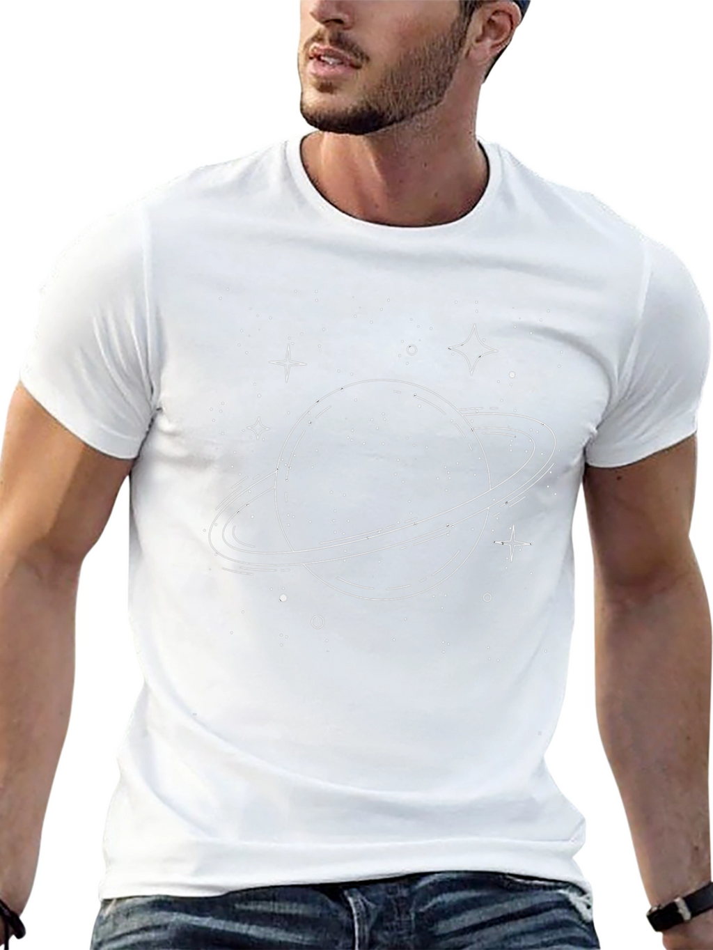 Planet Graphic Black Tee