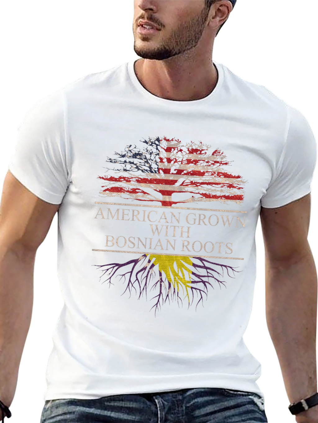 American Grown Bosnian Roots T-Shirt