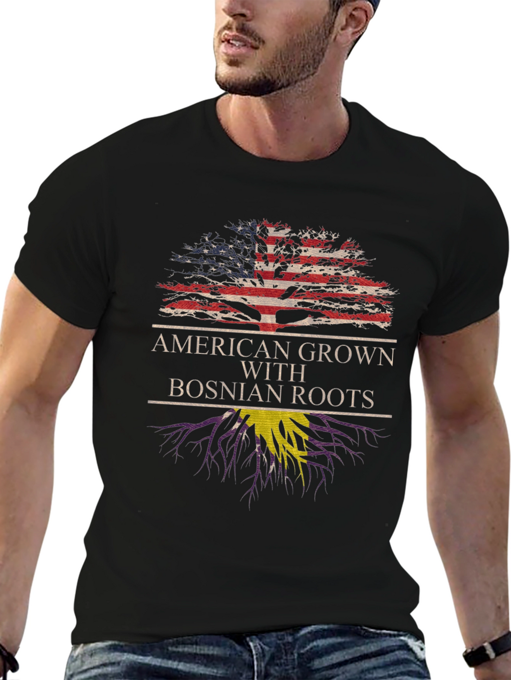 American Grown Bosnian Roots T-Shirt