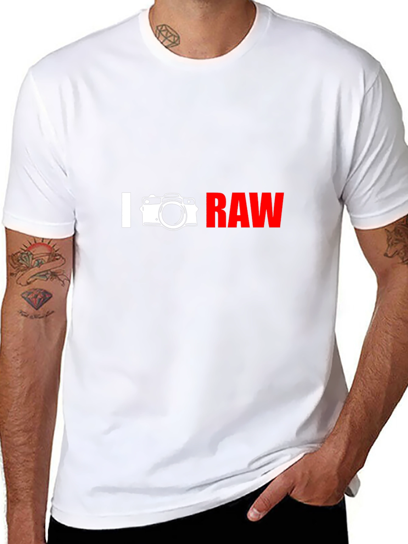 I Camera RAW Graphic T-Shirt - Photographer Apparel