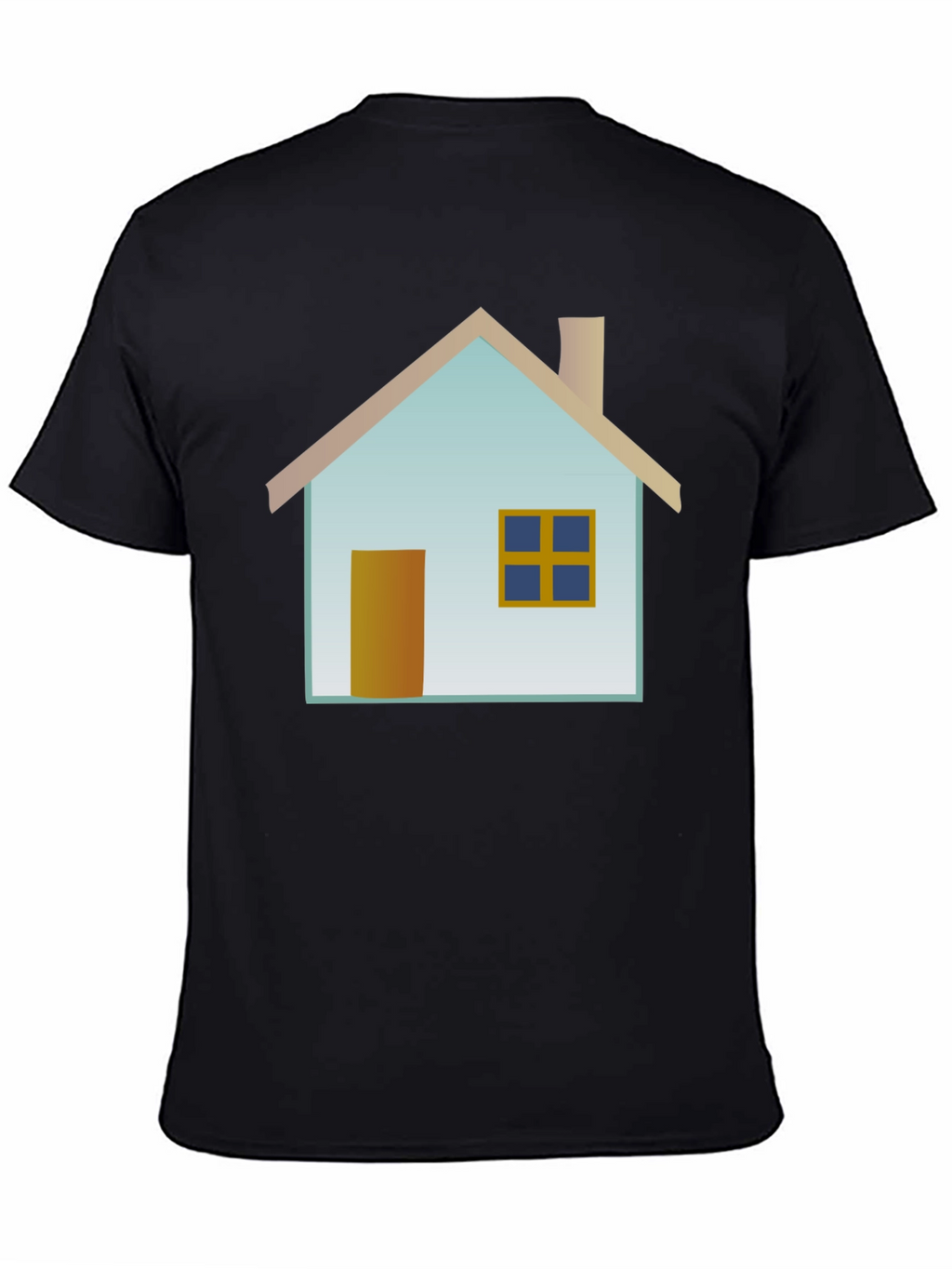 House Graphic Black T-Shirt Casual Wear