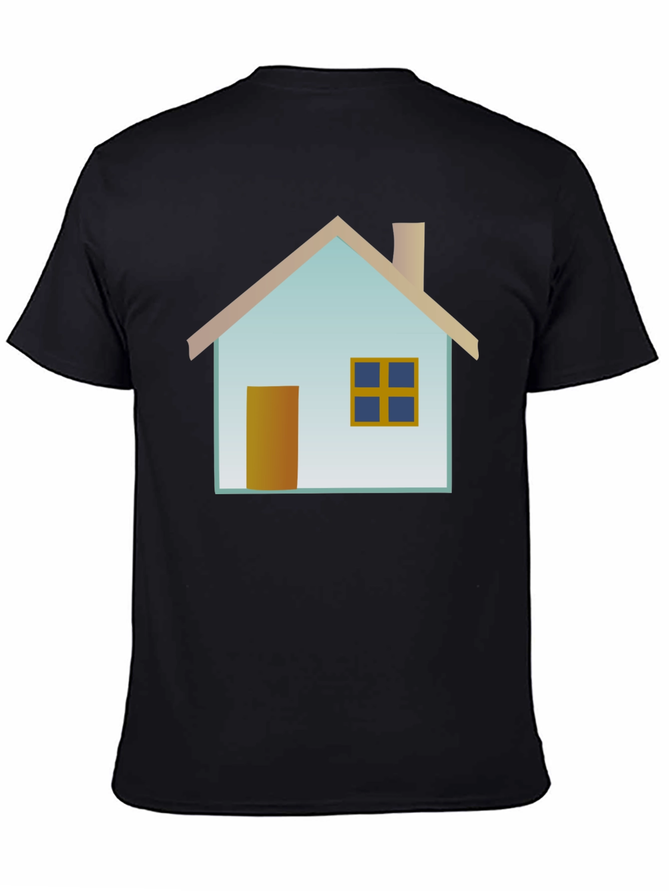House Graphic Black T-Shirt Casual Wear