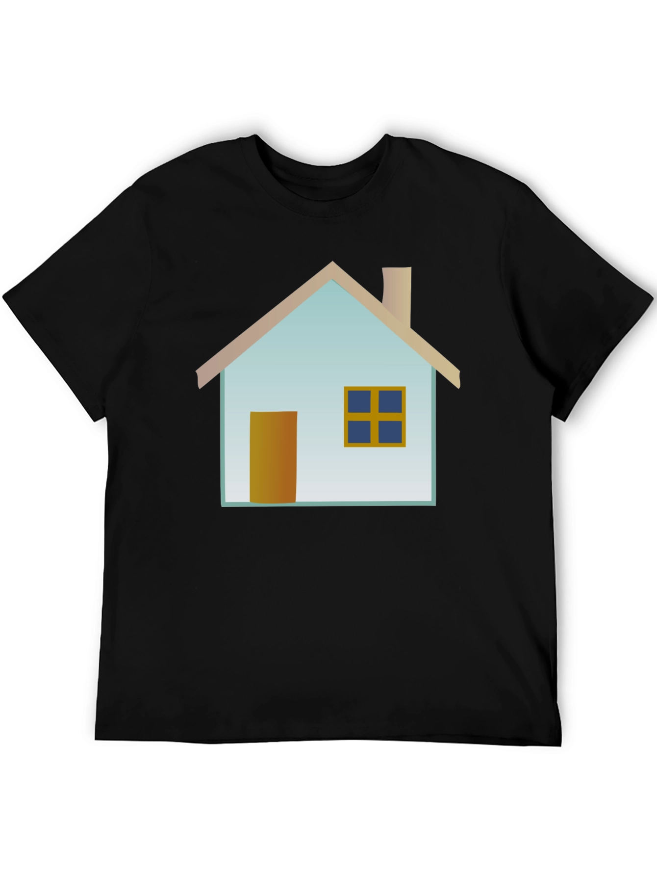 House Graphic Black T-Shirt Casual Wear