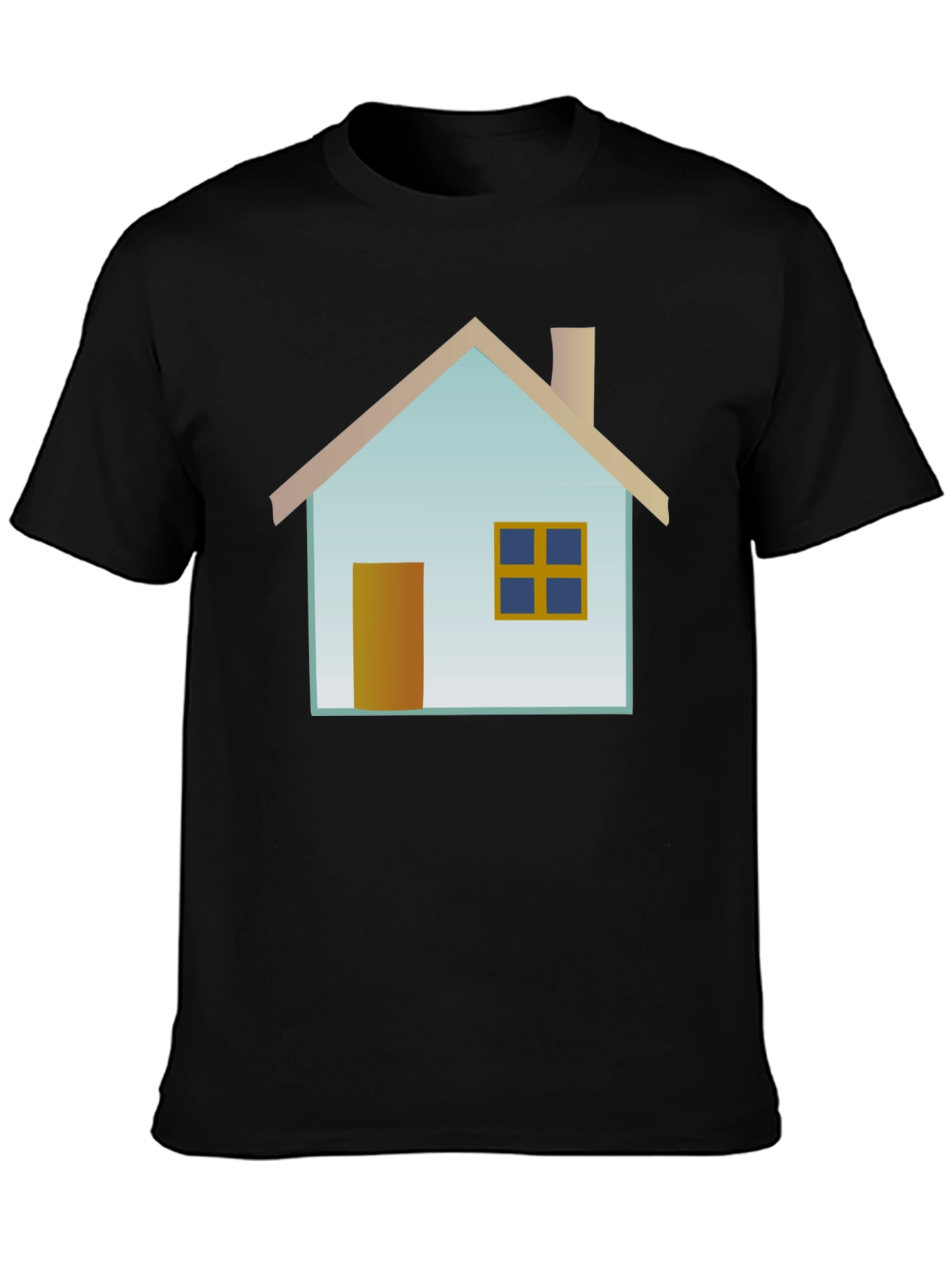 House Graphic Black T-Shirt Casual Wear