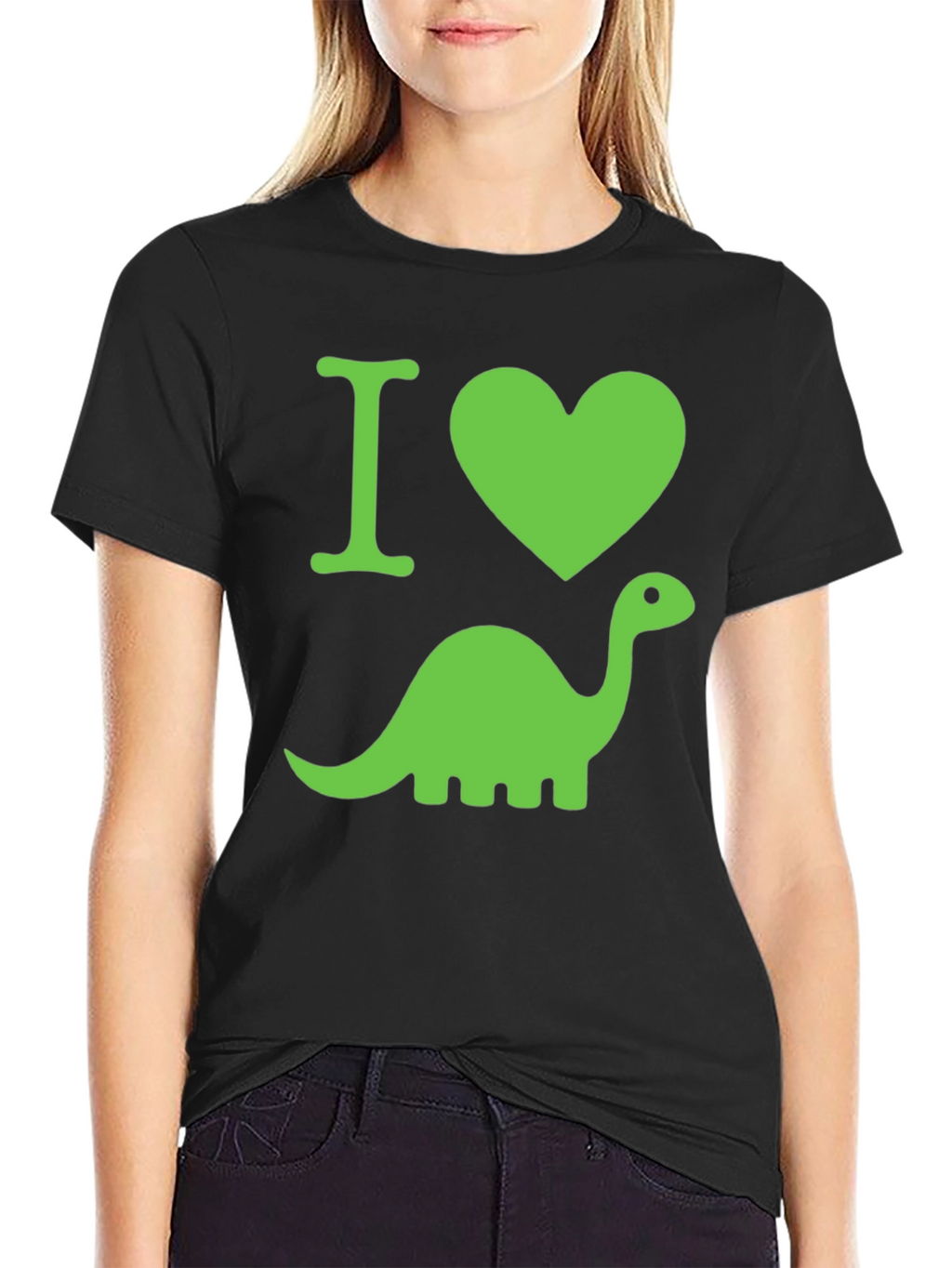 I Heart Dinosaurs Black T-Shirt