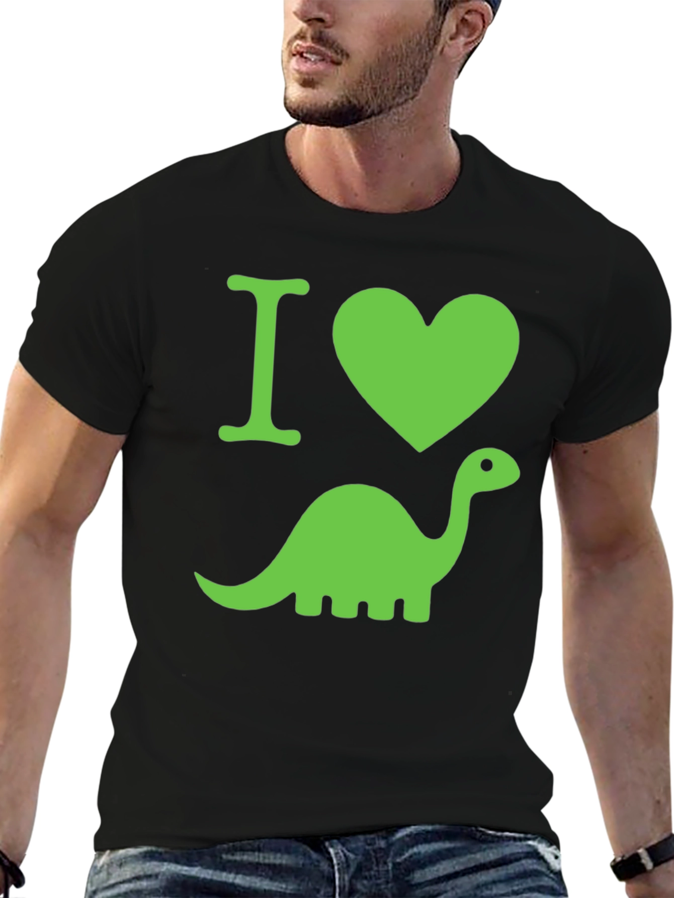 I Heart Dinosaurs Black T-Shirt