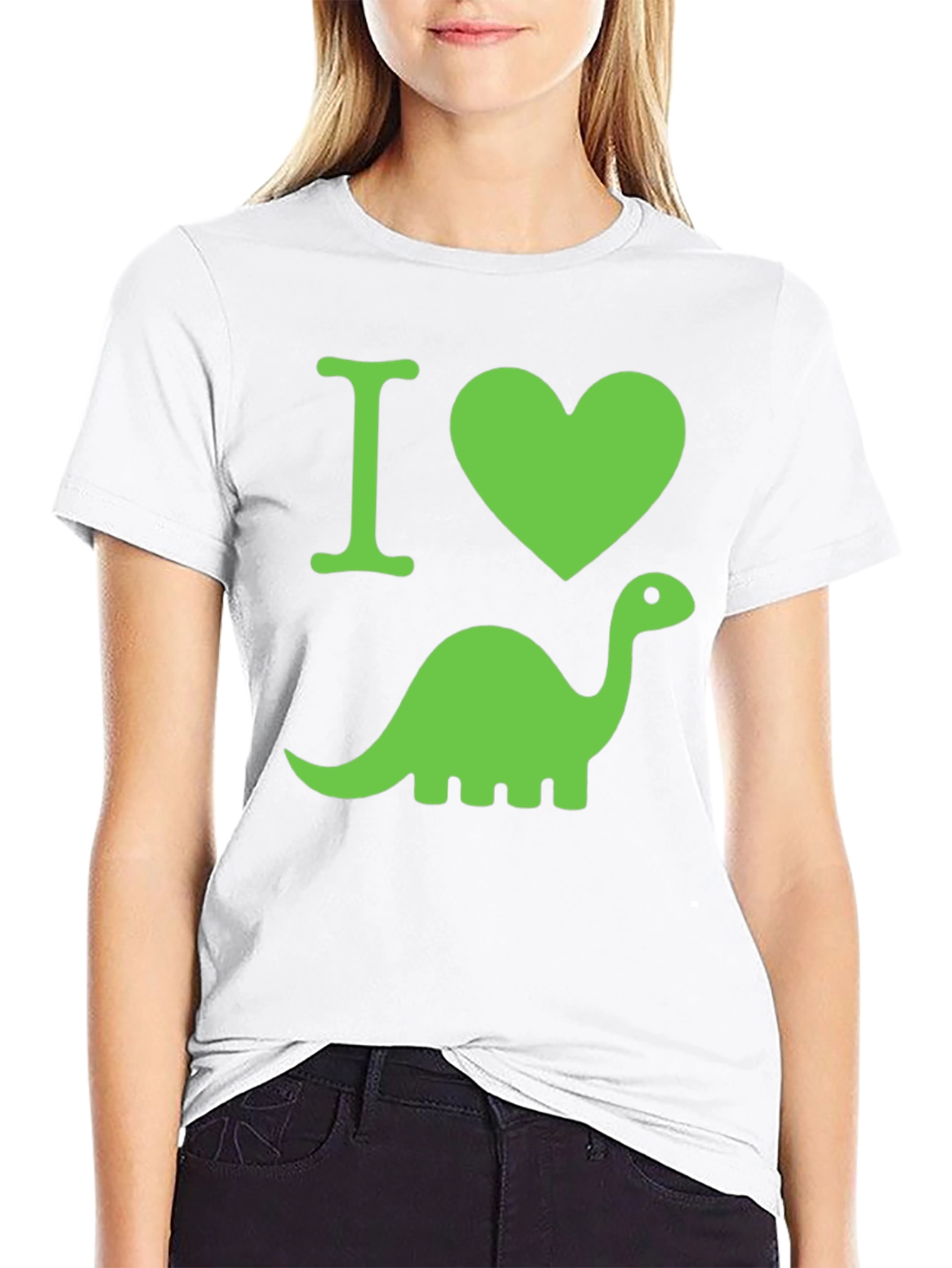 I Heart Dinosaurs Black T-Shirt