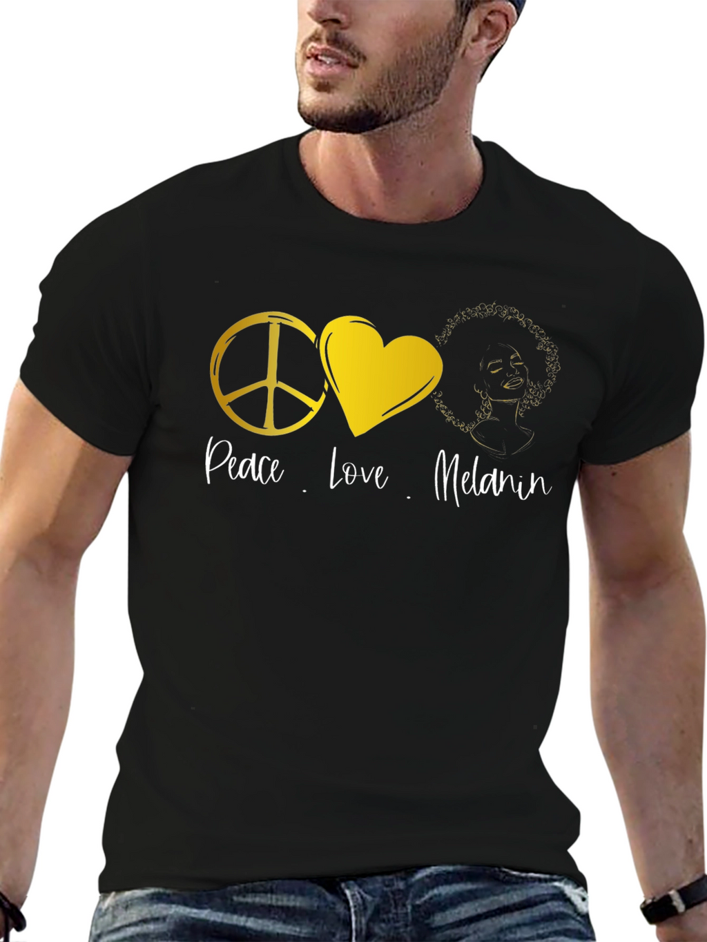 Peace Love Melanin Black T-Shirt