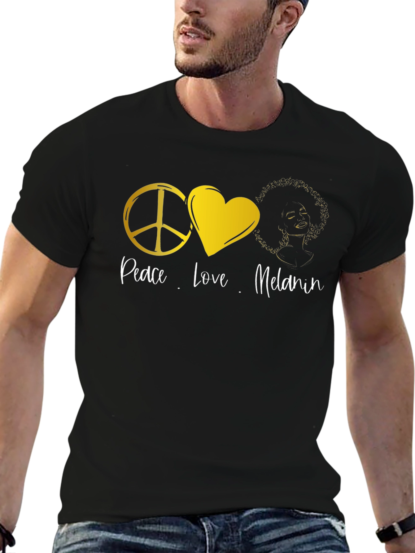 Peace Love Melanin Black T-Shirt