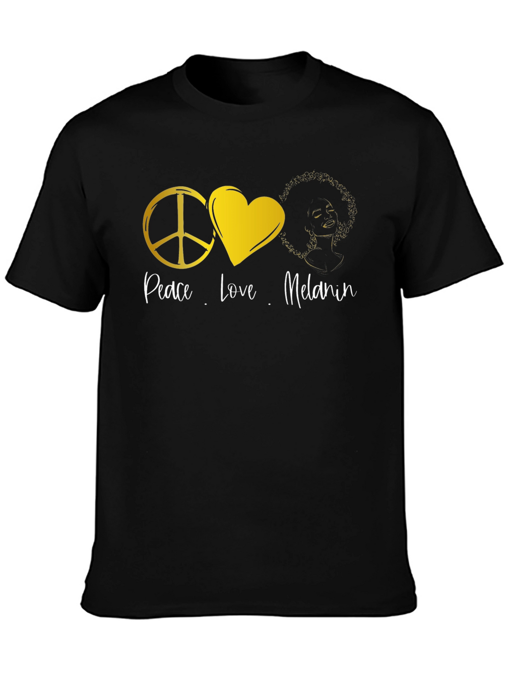 Peace Love Melanin Black T-Shirt