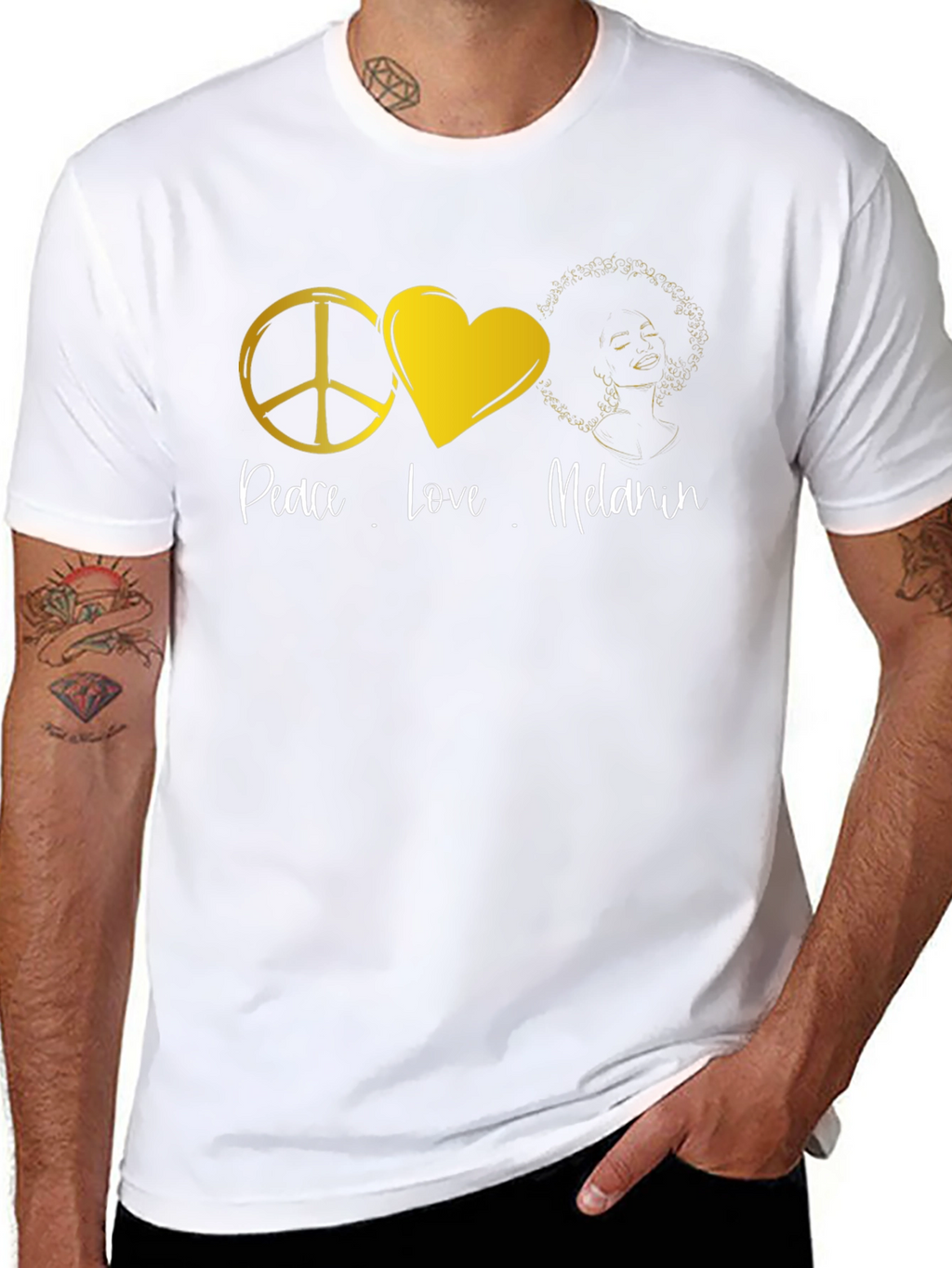 Peace Love Melanin Black T-Shirt