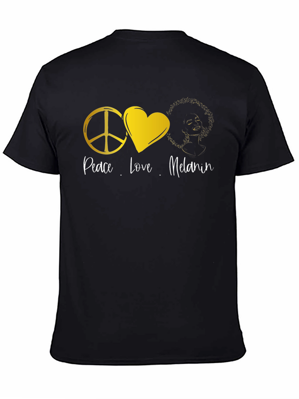 Peace Love Melanin Black T-Shirt