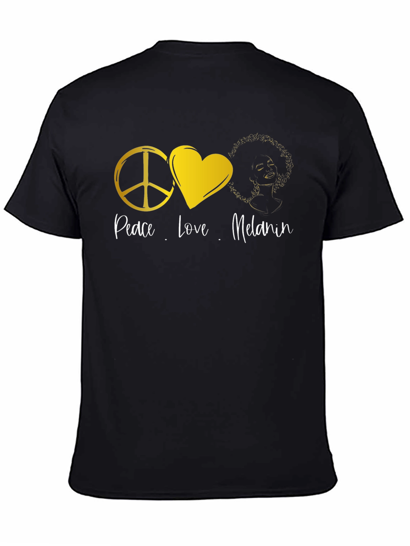 Peace Love Melanin Black T-Shirt