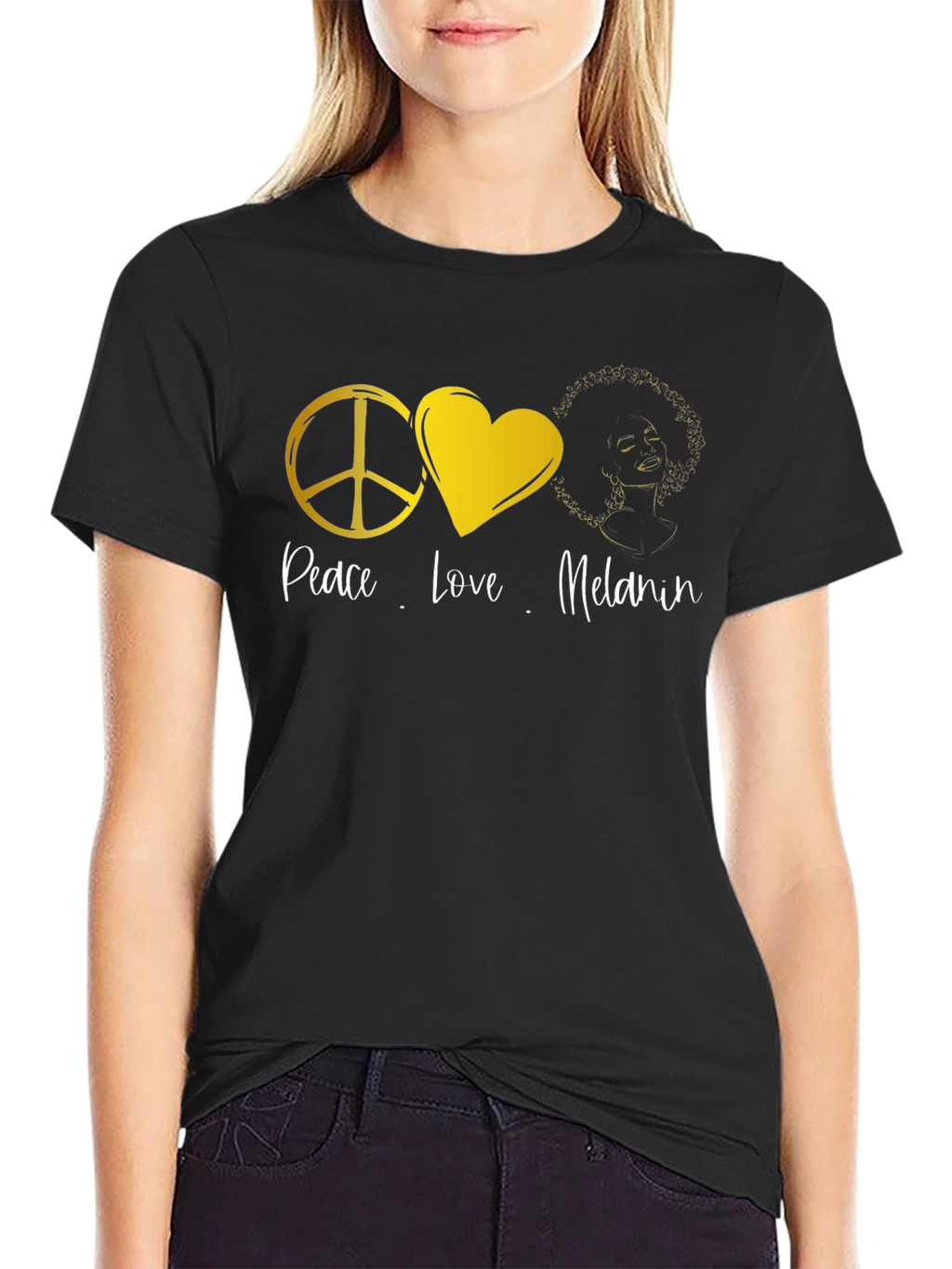 Peace Love Melanin Black T-Shirt