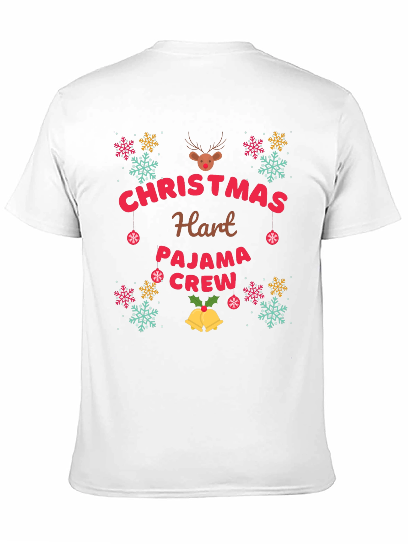 Christmas Hart Pajama Crew T-Shirt