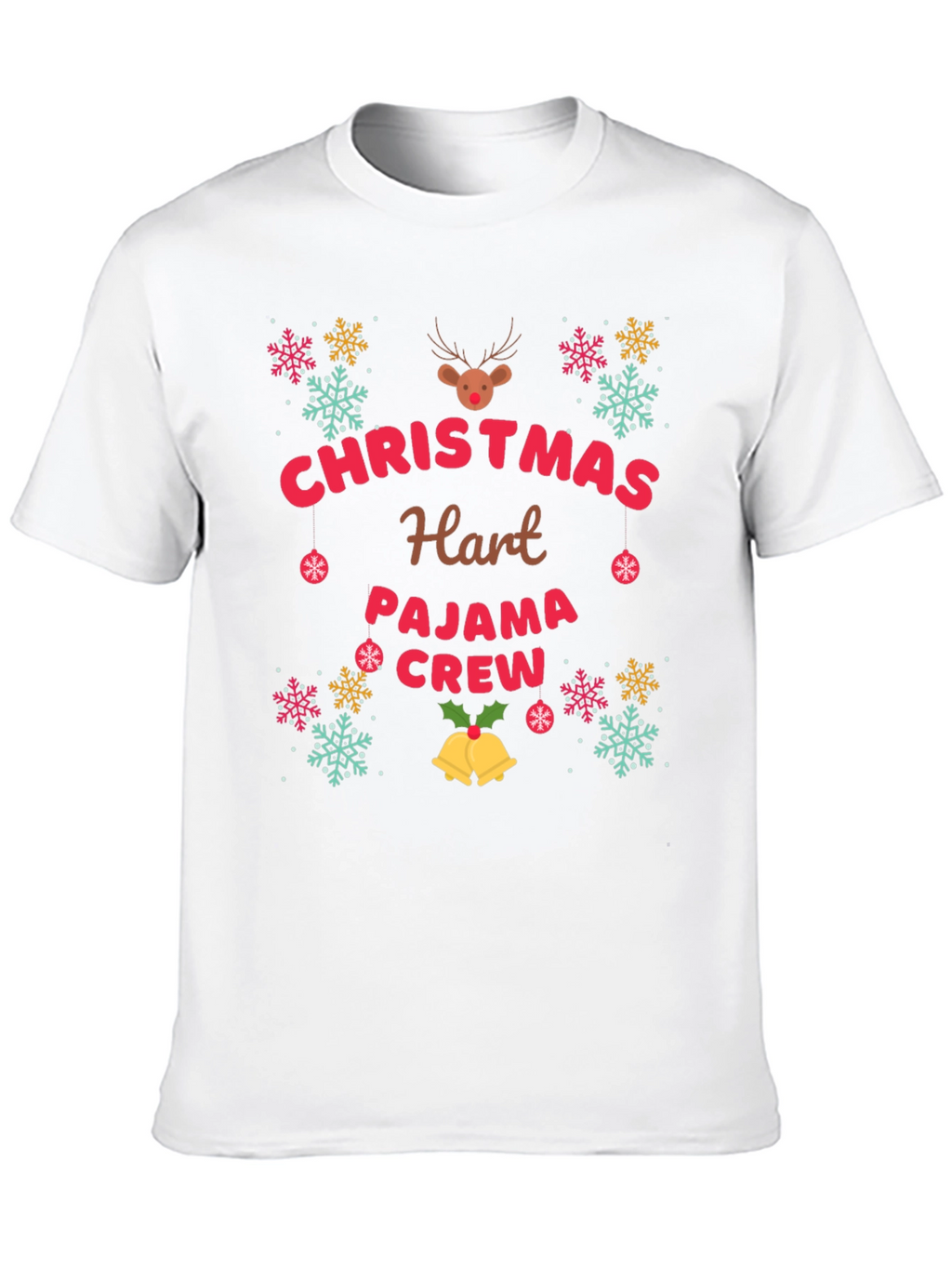 Christmas Hart Pajama Crew T-Shirt