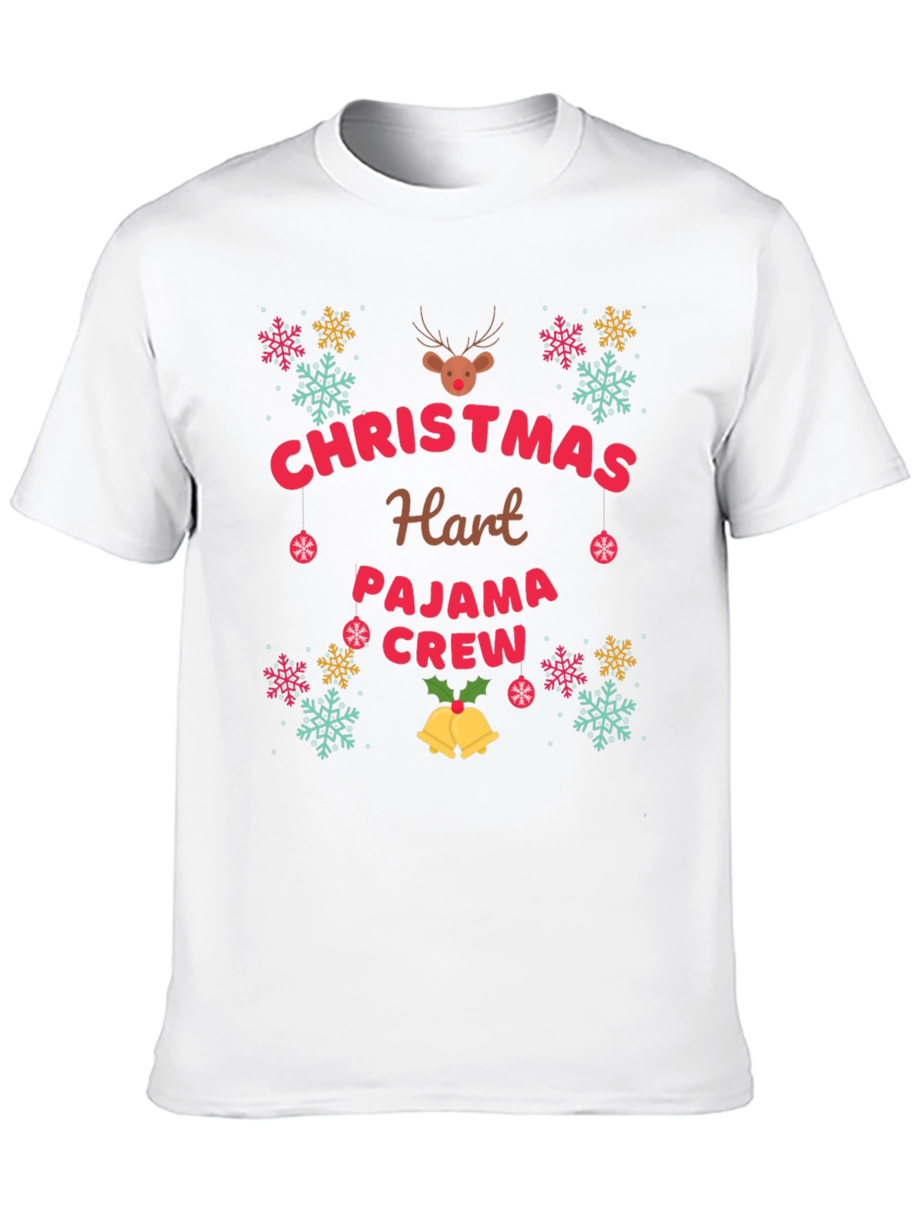 Christmas Hart Pajama Crew T-Shirt