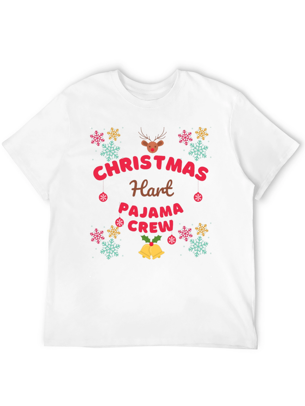 Christmas Hart Pajama Crew T-Shirt