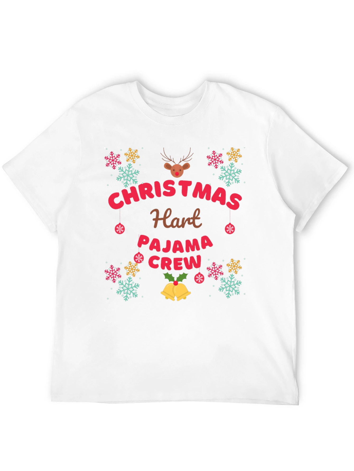 Christmas Hart Pajama Crew T-Shirt