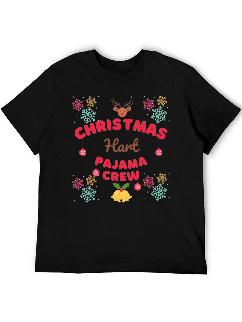 Christmas Hart Pajama Crew T-Shirt