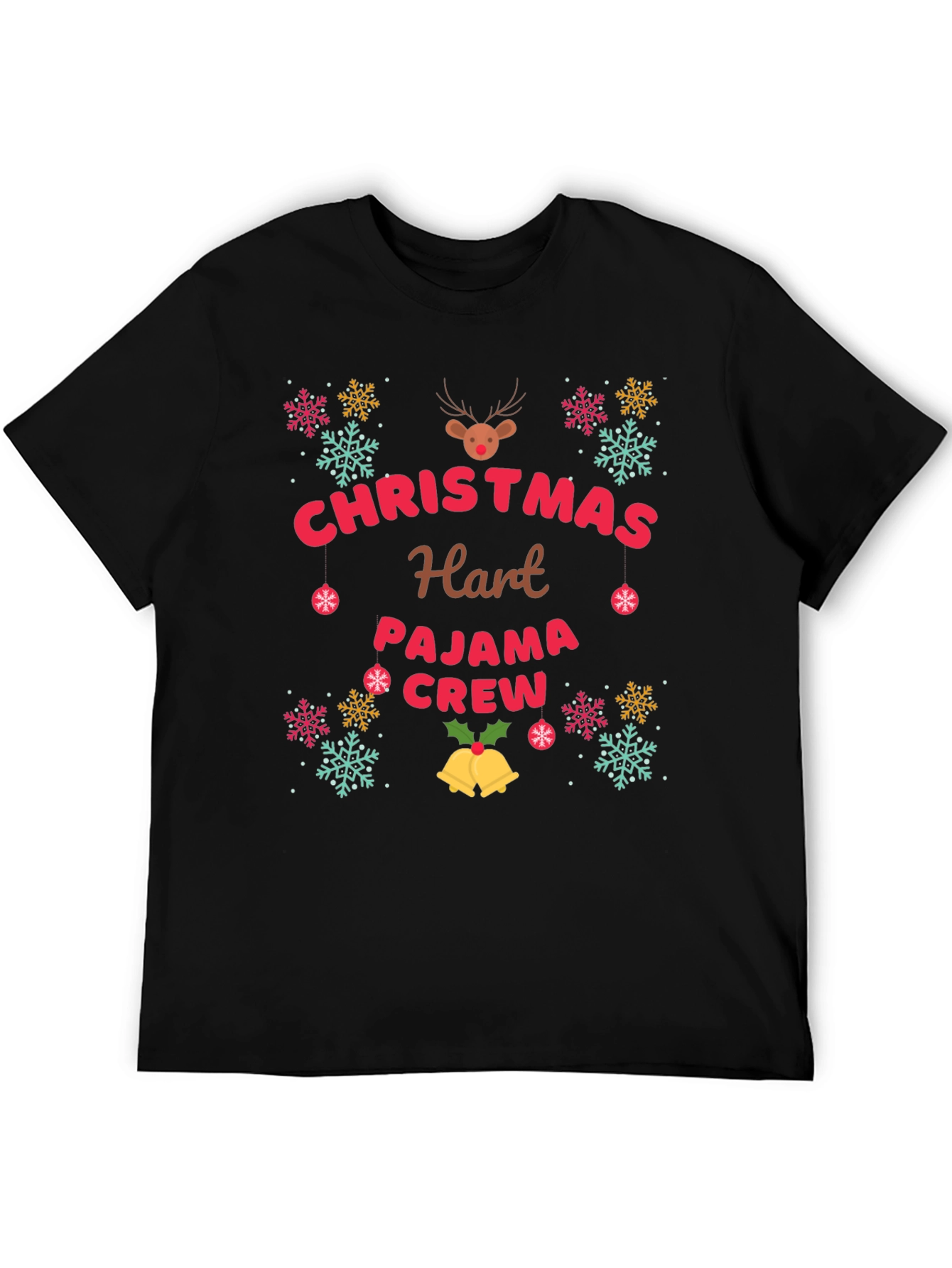 Christmas Hart Pajama Crew T-Shirt