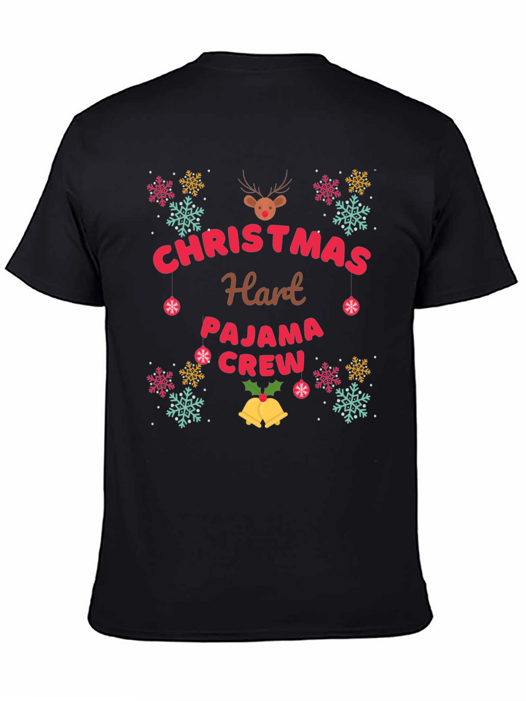 Christmas Hart Pajama Crew T-Shirt