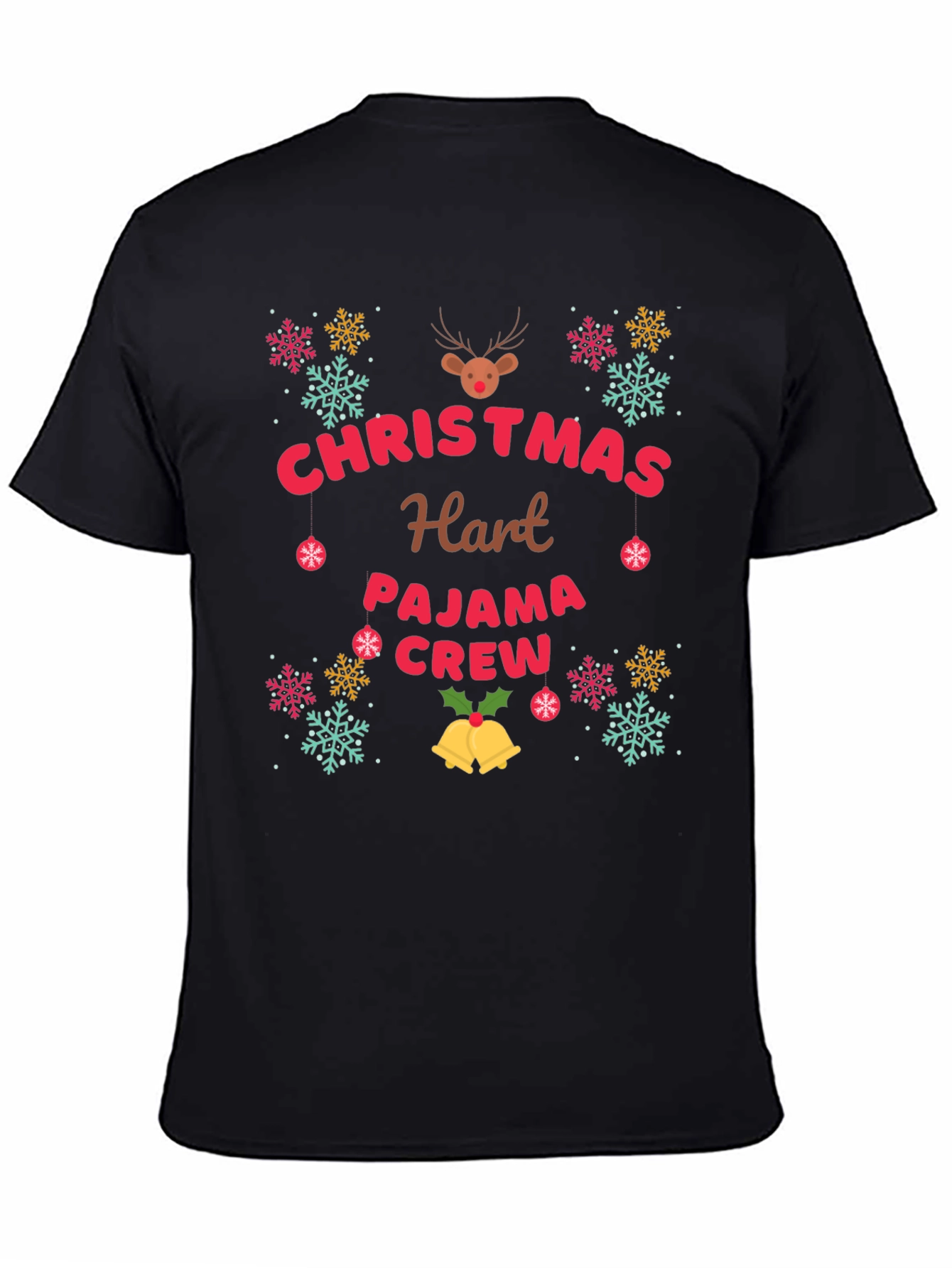 Christmas Hart Pajama Crew T-Shirt