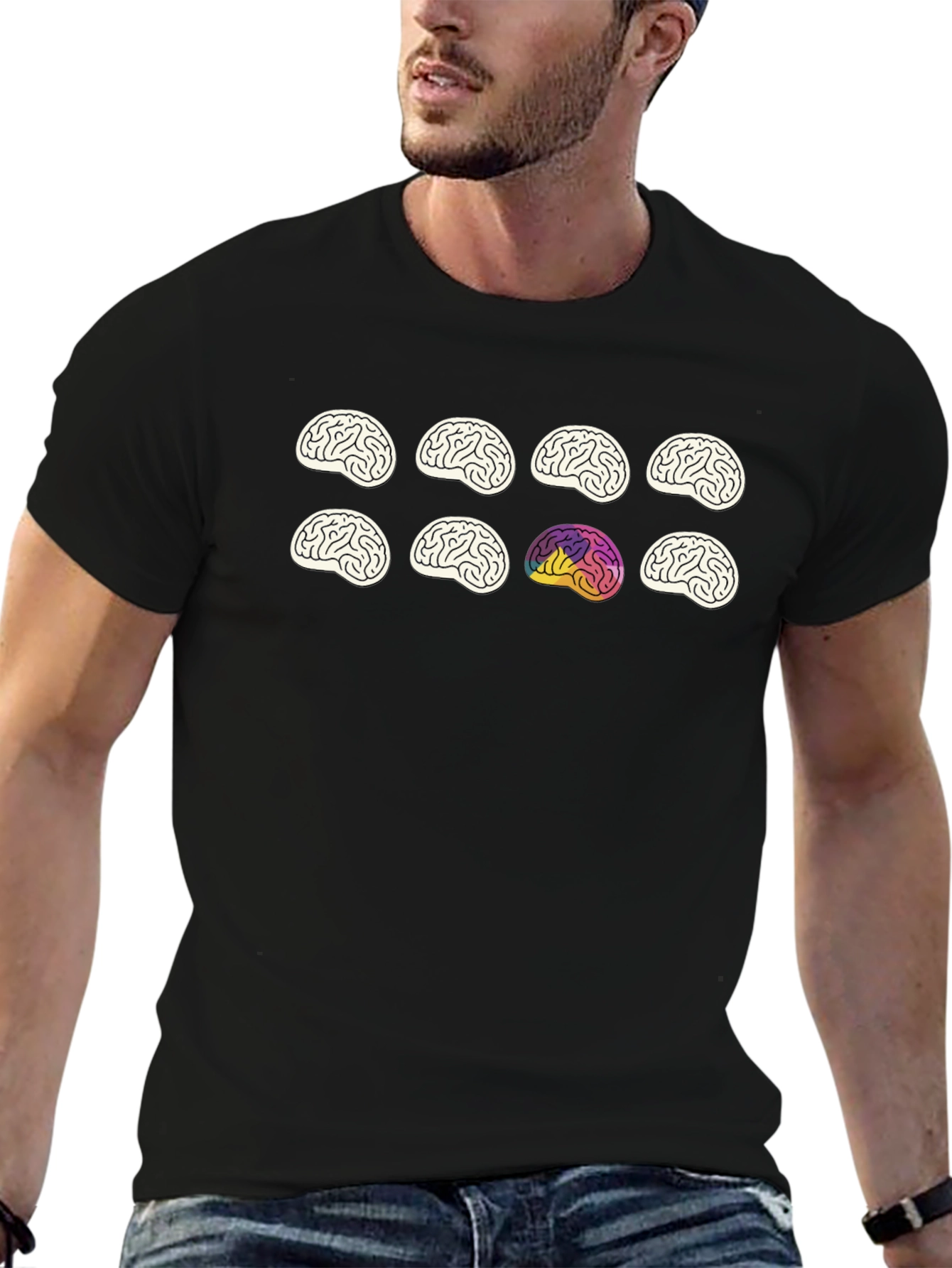 Brain Graphic Tee - Black