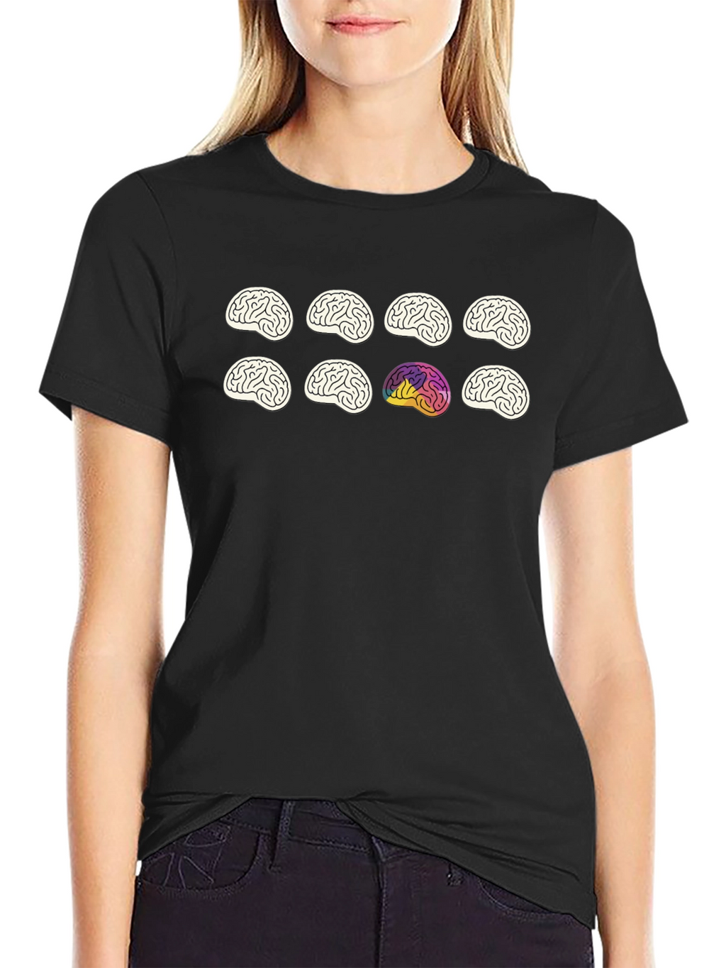 Brain Graphic Tee - Black