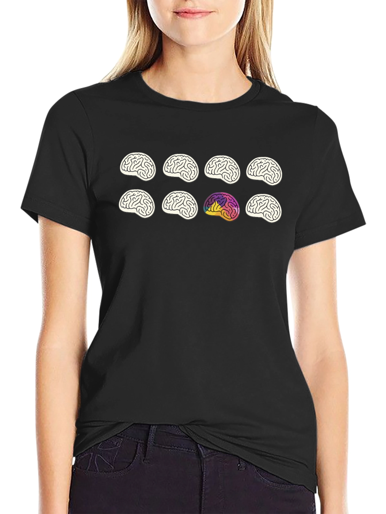 Brain Graphic Tee - Black