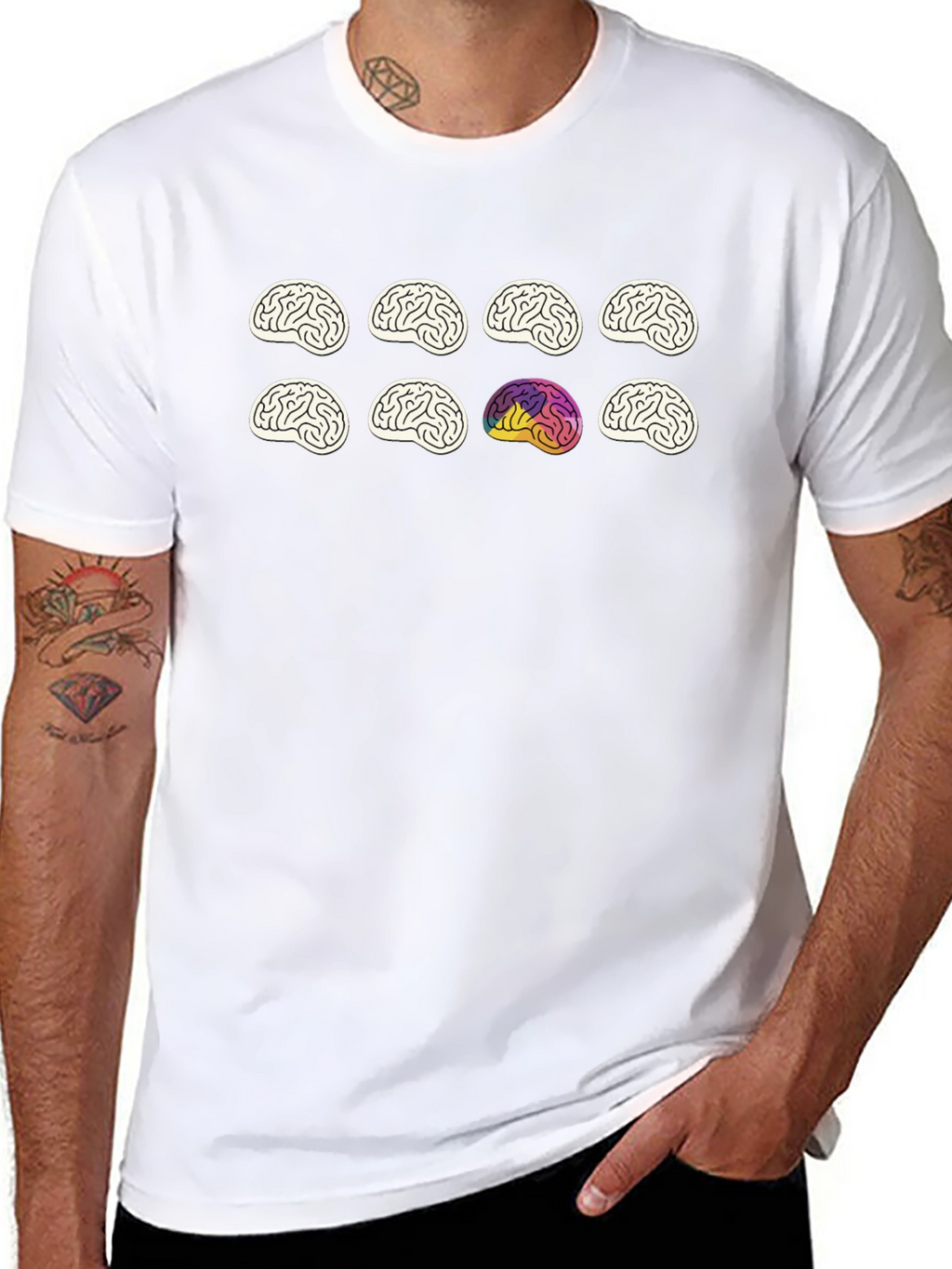 Brain Graphic Tee - Black