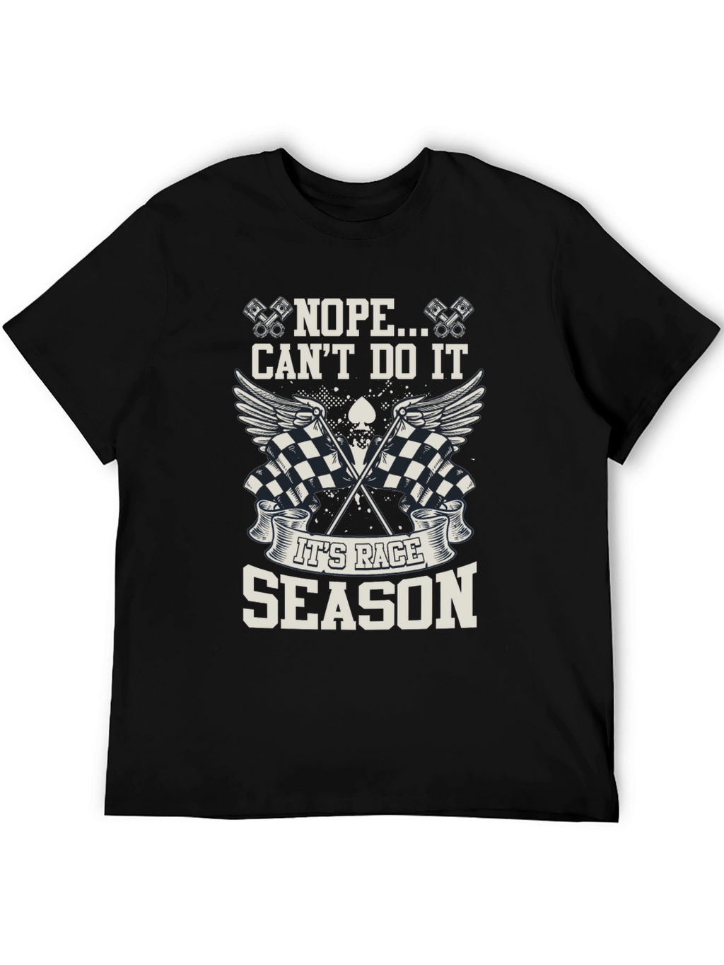 Race Season Black Graphic Tee - Mens
